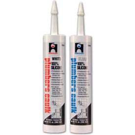 Hercules 25676 Plumbers Caulk - Silicone - White - Cartridge 11 oz. 25676 - Pkg Qty 12