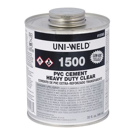 Heavy Duty Cement, Clear, PVC MPN:1524