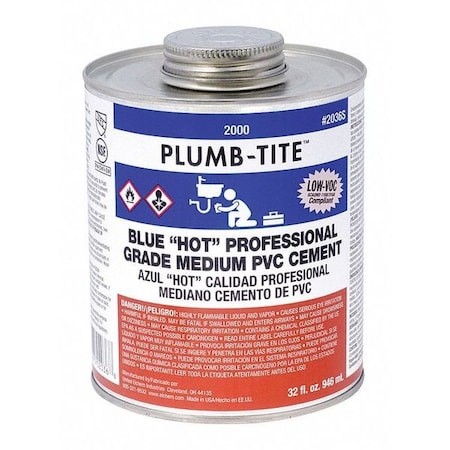 PVC Cement, Blue Plumb-Tite, gal. MPN:2024