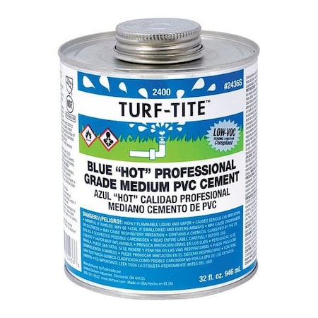 PVC Cement, Blue Turf-Tite, gal. MPN:2424