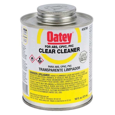 Pipe Cleaner, Low VOC, 16 oz., Clear MPN:30795