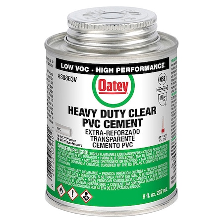 Cement, Brush-Top Can, 8 fl oz, Clear MPN:30863V