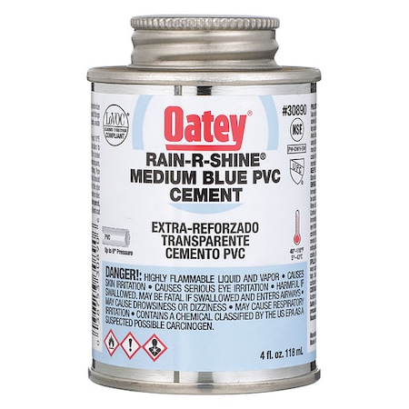 Pipe Cement, 4 fl oz, Blue MPN:30890