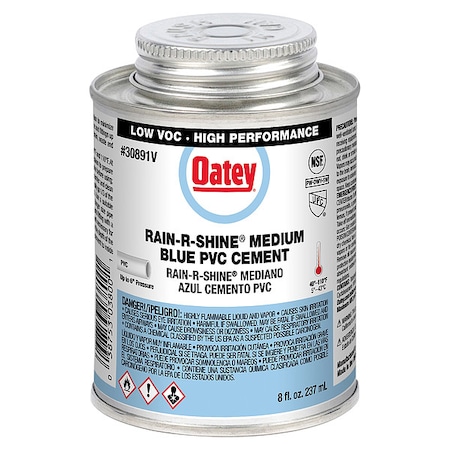 Cement, Brush-Top Can, 8 fl oz, Blue MPN:30891V