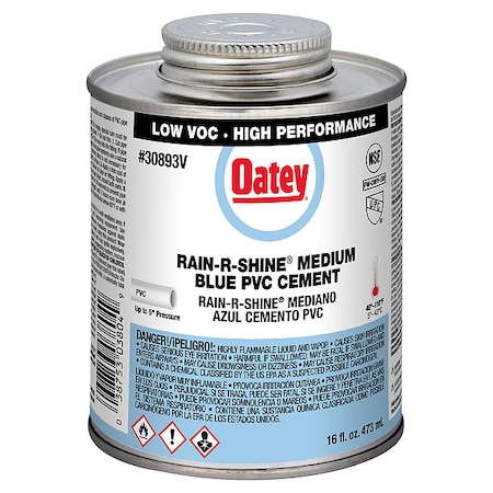 Cement, Brush-Top Can, 16 fl oz, Blue MPN:30893V