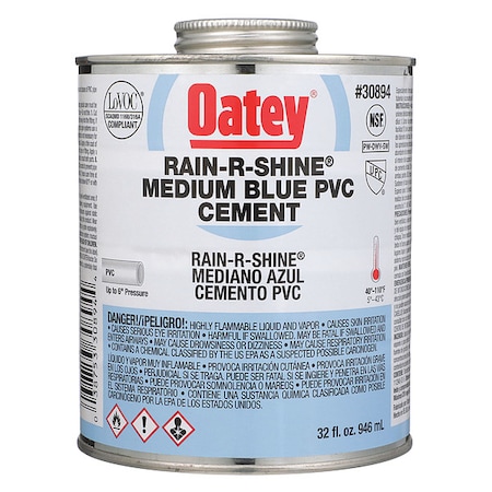 Pipe Cement, 32 fl oz, Blue MPN:30894