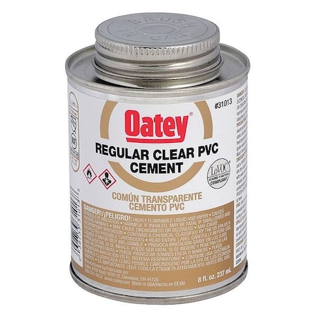 PVC Cement, Low VOC, 8 oz., Clear MPN:31013