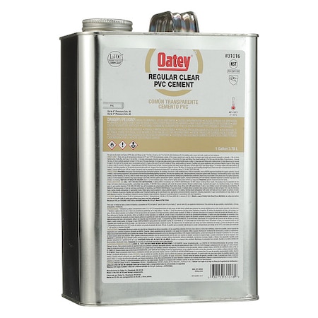 PVC Cement, Clear, 128 oz. MPN:31016