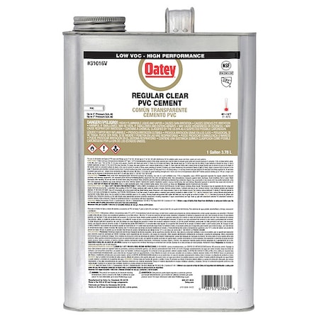 Pipe Cement, Can, 128 fl oz, Clear MPN:31016V