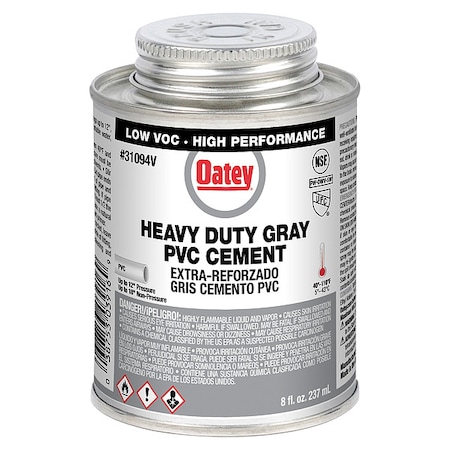 Cement, Brush-Top Can, 8 fl oz, Gray MPN:31094V