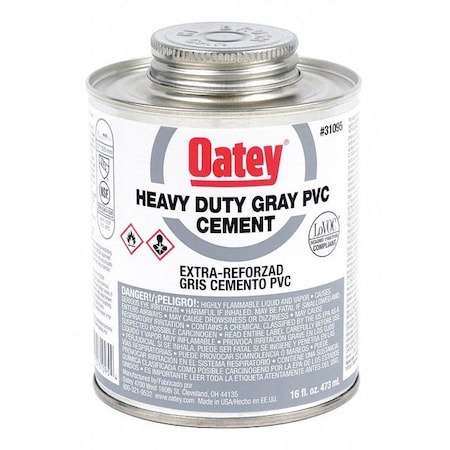 Pipe Cement, 16 fl oz, Gray MPN:31095