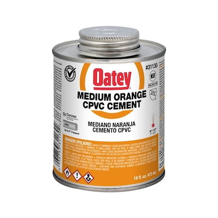 Cement, CPVC, Orange, 16 oz., Low VOC MPN:31130