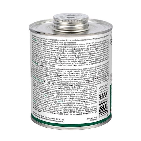 Clear Cement For PVC, All Weather, 32 oz. MPN:31133