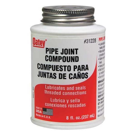 Pipe Thread Sealant 8 fl oz, Brush-Top Can, Gray Pipe Joint Compound, Gray, Liquid MPN:31228
