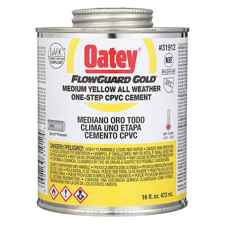 FlowGuard Gold CPVC Cement, 16 oz, Low VOC MPN:31912