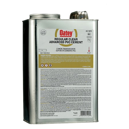 PVC Cement, Regular, Clear, Advanced, 1 gal. MPN:31929