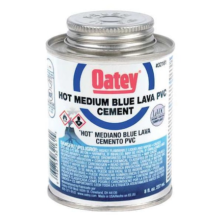 Blue Lava Hot PVC Cement, 8 oz., Low VOC MPN:32161