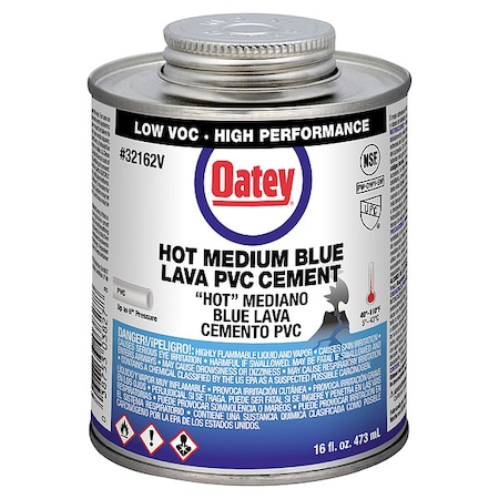 Cement, Brush-Top Can, 16 fl oz, Blue MPN:32162V