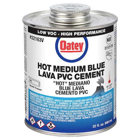 Cement, Brush-Top Can, 32 fl oz, Blue MPN:32163V