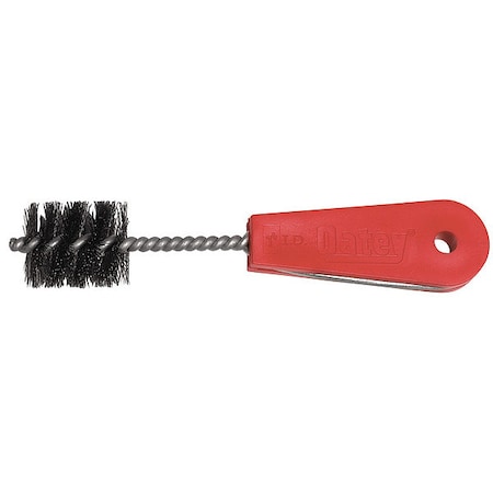 Tube and Pipe Brush, 3 in L Handle, 1 1/2 in L Brush, Silver, Polystyrene, 5 in L Overall MPN:31332