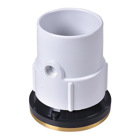 Round with ring Adjustable Drain, PVC, Brass, 3