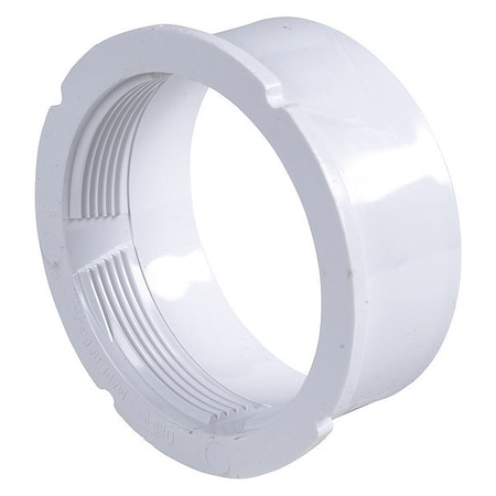 Round with Square Ring Hub Drain, PVC, Nickel, 4