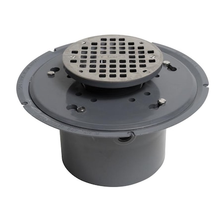 Round Strainer, PVC, Stainless Steel, 4