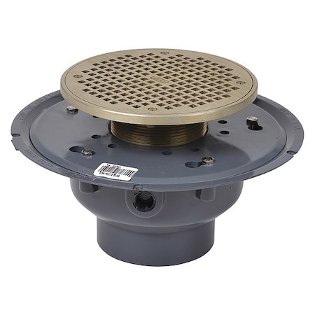 Round Drain, PVC, Nickel, 4
