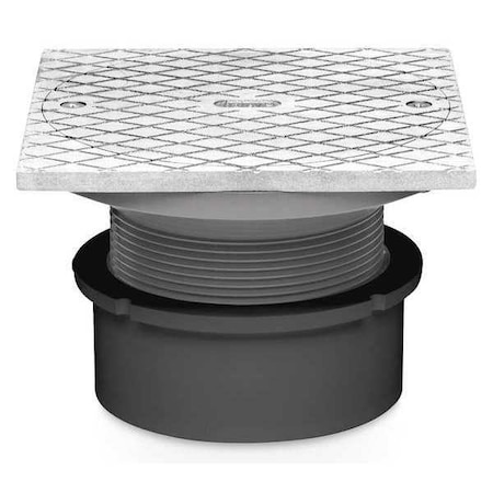 PVC Adjustable Cleanout, w/CVR-SQ, 3