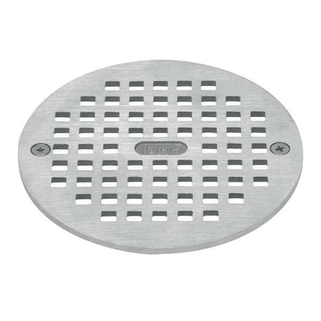 5 1/4 in Dia, Brass, Nickel, Grate: Round, Grate MPN:80050