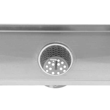 Designline 28 in. Stainless Steel Shower Linear Drain Square Grate MPN:DLS2280R2