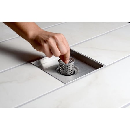Designline 6 in. x 6 in. Square Drain Wave Grate MPN:DSS4060R2