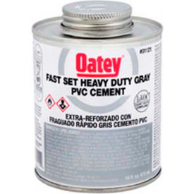 Oatey 31121 PVC Heavy Duty Gray Fast Set Cement 16 oz. 31121 - Pkg Qty 24
