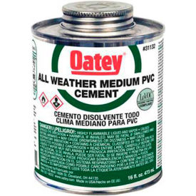 Oatey 31132 PVC All Weather Clear Cement 16 oz. 31132 - Pkg Qty 24