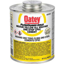 Oatey 31914 All Weather CPVC FlowGuard Gold 1-Step Yellow Cement 4 oz. 31910 - Pkg Qty 24