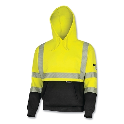 Fr 12OZ Hoodie Pulloverblk Bottom Hivis Yw Xl MPN:ZFC106-XL