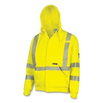 Fr 12OZ Hoodie Detachable Hood Hivis Yw L MPN:ZFC206-L