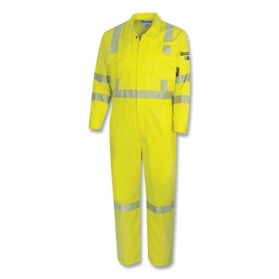 Hivis Fr 7.5OZ 88/12 Coveralls Hivis Yw 4XL MPN:ZFE106-4XL