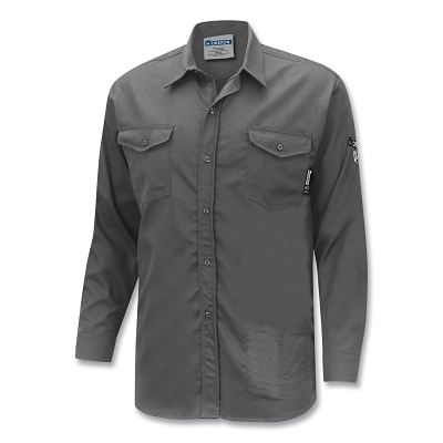 Fr 7.5 Oz 88/12 Shirt- Button-Up - Grey - M MPN:ZFI504-M