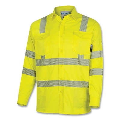 Hivis Fr 7.5OZ 88/12 Shirt Buttonup Hivis Yw Xl MPN:ZFI506-XL