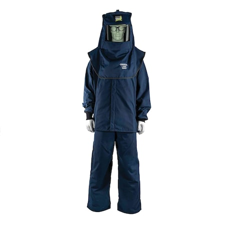 Arc Flash Clothing Kit, 12 Cal, Includes Escape Strap, Light & Vent, Navy, M MPN:LAN2STB-ES-M+HVSL