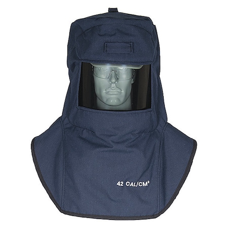 Lan4 Ppe4 Hood, Hard Cap, 4, 42 cal/sq cm, Fabric, Navy, One Size MPN:LAN4-C