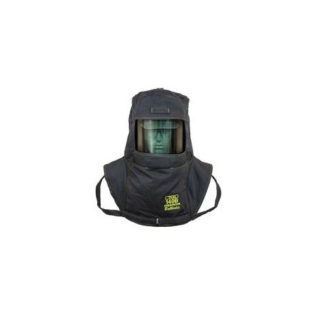 Arc Flash Hood, 4 PPE CAT, 140 cal/sq cm, Polycarbonate Window, Ventilated MPN:TCG140B-C+HVS