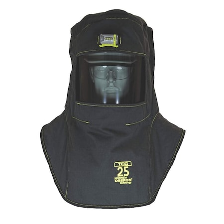 Arc Flash Hood, 3 PPE CAT, 27 cal/sq cm, Polycarbonate Window, Ventilated MPN:TCG25-C+HVS