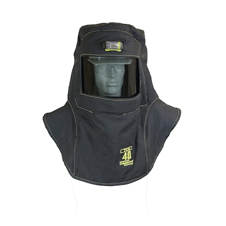 Arc Flash Hood, 4 PPE CAT, 46 cal/sq cm, Ventilation Sys. & LED Lamp, Universal MPN:TCG40-C+HVSL