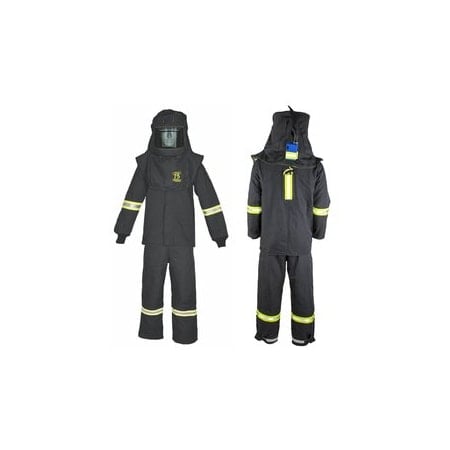 Arc Flash Clothing Kit, 75 Cal, Includes Bib, Escape Strap, Light & Vent, Black, XL-Tall MPN:TCG75B-ES-TXL+HVSL