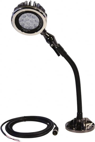 Machine Lights, Machine Light Style: Gooseneck, Mounting Type: Combined Magnetic & Permanent Screw Down Base, Wattage: 12 W, Arm Length: 12 in MPN:LEDMG12-10-120V