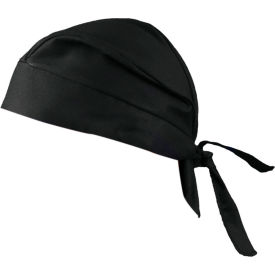OccuNomix Deluxe Tie Hat With Elastic Rear Band Black 12 Pack TN6-06 TN6-06 - Pkg Qty 12