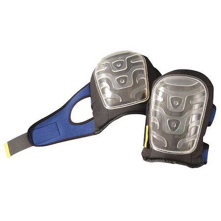 Knee Pad, Soft, Foam Pad, Plastic Cap, hook-and-loop Closure, 1 Straps, Black, Clear, Universal MPN:122