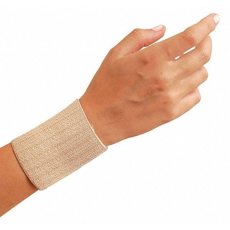 Wrist Support, Elastic, Wraparound Strap, Ambidextrous, Beige, Size Universal MPN:310-158